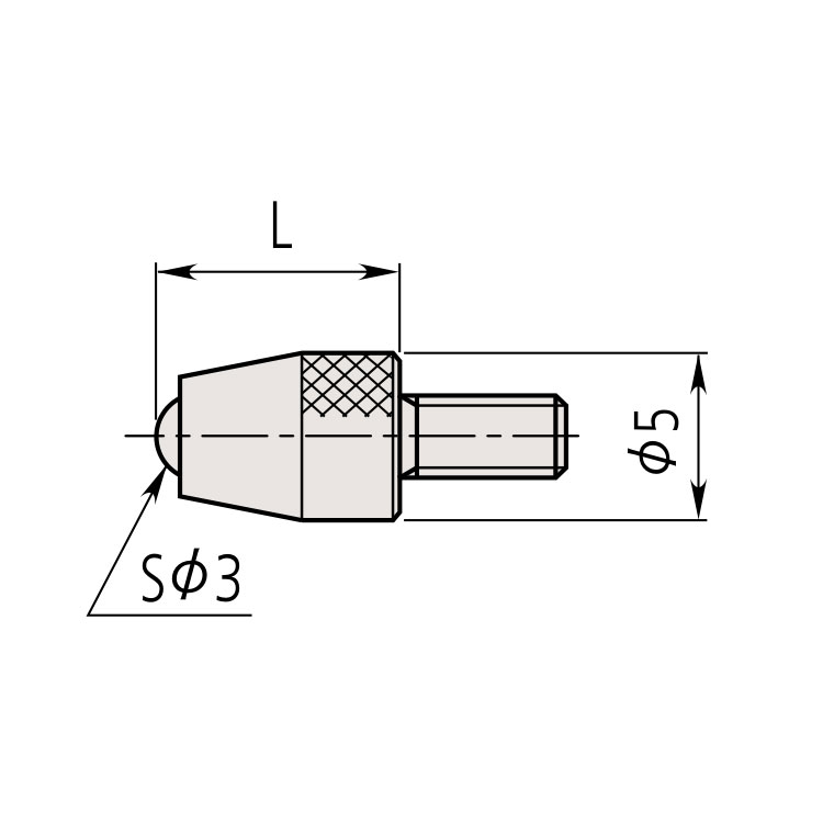 日本三豐（mitutoyo）指針式指示表選配件 球面型測頭 殼型測頭 球型測頭